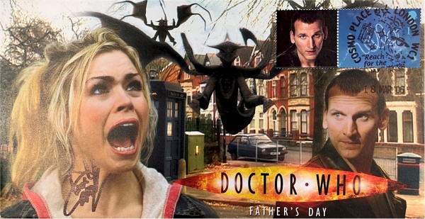 Doctor Who 2005 Series 1 Episode 8 Father's Day Collectors Stamp Cover Signed PAUL CORNELL